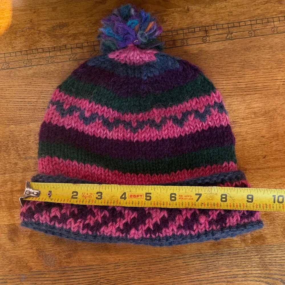 Colorful Knit Pom-Pom Wool Hat